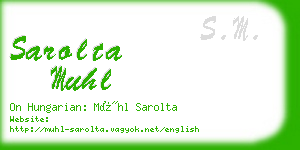 sarolta muhl business card